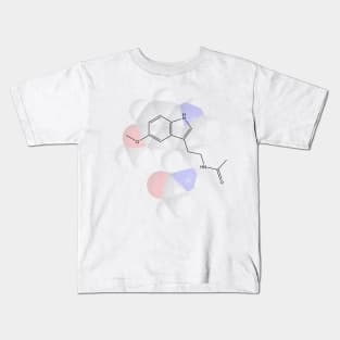 Melatonin Molecule Chemistry Kids T-Shirt